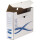 Bankers Box® Archivschachtel Basic 8 x 25,5 x 34 cm (B x H x T) DIN A4, DIN A4 Überbreite mit Archivdruck Karton weiß/blau 25 St./Pack.