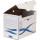 Bankers Box® Archivschachtel Basic 20 x 25,5 x 34 cm (B x H x T) DIN A4, DIN A4 Überbreite mit Archivdruck Karton weiß/blau 25 St./Pack.