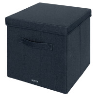 Leitz Aufbewahrungsbox Fabric groß 33 x 32,5 x 38 cm (B x H x T) Karton/Stoff samtgrau 2 St./Pack.