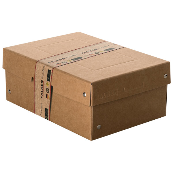 Falken Aufbewahrungsbox PureBox 18 x 10 x 25 cm (B x H x T) DIN A5 Pappe natronbraun