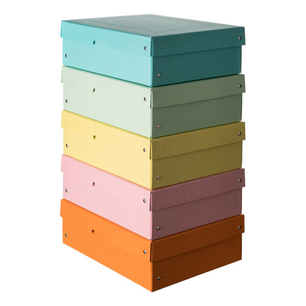 Falken Aufbewahrungsbox PureBox Pastell 24 x 10 x 32 cm (B x H x T) DIN A4 Pappe farbig sortiert (freie Farbauswahl nicht möglich)