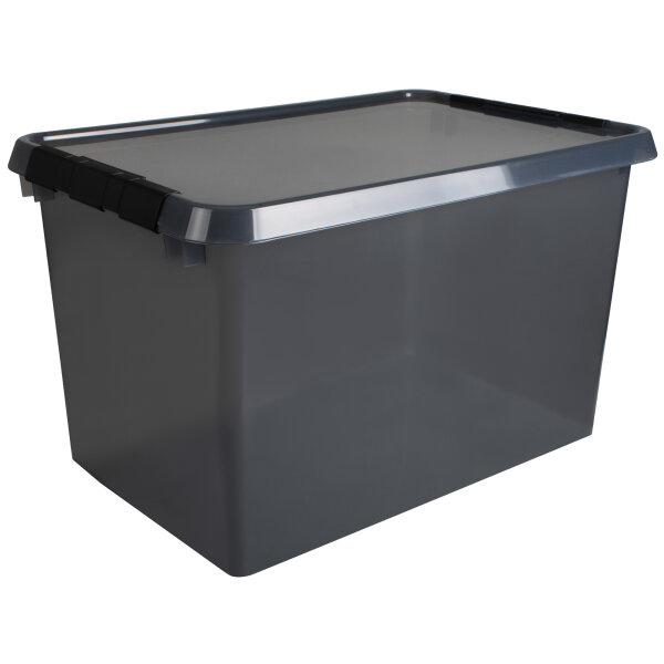 Sunware Aufbewahrungsbox the comfort-line 40 x 34 x 60 cm (B x H x T) 62l Kunststoff, 80 % recycelt grau transparent