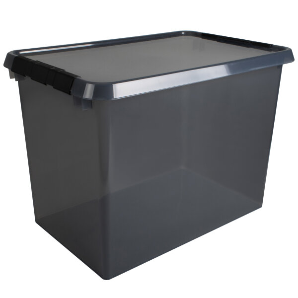 Sunware Aufbewahrungsbox the comfort-line 40 x 42 x 60 cm (B x H x T) 72l Kunststoff, 80 % recycelt grau transparent