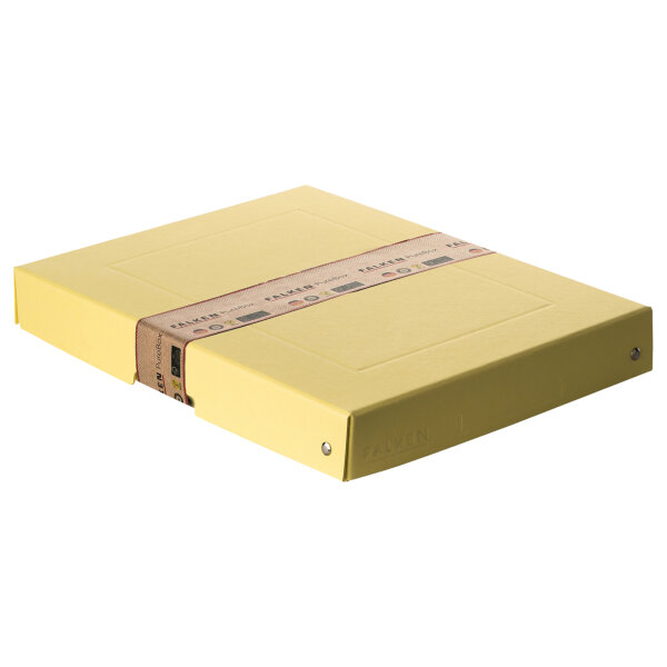 Falken Aufbewahrungsbox PureBox Pastell 24 x 4 x 32 cm (B x H x T) DIN A4 Pappe pastellgelb