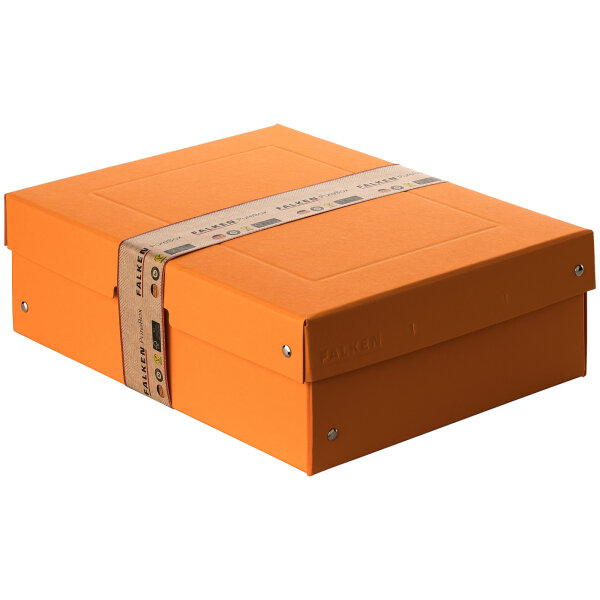 Falken Aufbewahrungsbox PureBox Pastell 24 x 10 x 32 cm (B x H x T) DIN A4 Pappe pastellorange