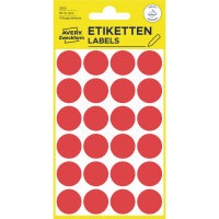 Avery Zweckform Markierungspunkt 18mm Papier rot 96...