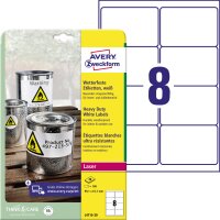 Avery Zweckform Folienetikett 99,1 x 67,6 mm (B x H)...