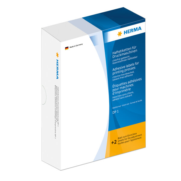 HERMA Druckmaschinenetikett Druckmaschine DP1 22 x 32 mm (B x H) stark haftend Papier weiß 252 Bl./Pack. 5.000 Etik./Pack.