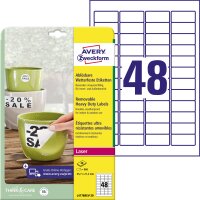 Avery Zweckform Folienetikett 45,7 x 21,2 mm (B x H)...
