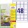Avery Zweckform Folienetikett 45,7 x 21,2 mm (B x H) weiß 960 Etik./Pack.