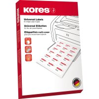 Kores Universaletikett 105 x 148 mm (B x H) Papier rot...