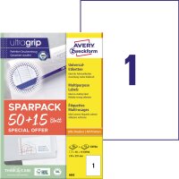 Avery Zweckform Universaletikett ultragrip SPARPACK 50 +...