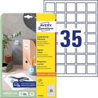 Avery Zweckform Universaletikett 35 x 35 mm (B x H) nicht...