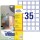 Avery Zweckform Universaletikett 35 x 35 mm (B x H) nicht wieder ablösbar Papier weiß 875 Etik./Pack.