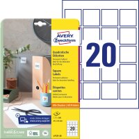 Avery Zweckform Universaletikett 45 x 45 mm (B x H) nicht...