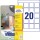 Avery Zweckform Universaletikett 45 x 45 mm (B x H) nicht wieder ablösbar Papier weiß 500 Etik./Pack.