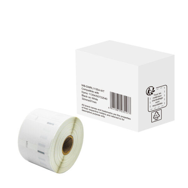 Versandetikett 32 x 57 mm (B x H) Papier weiß 1.000 Etik./Pack.