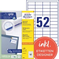 Avery Zweckform Universaletikett ultragrip 48 x 21 mm (B...