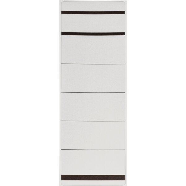 Ordnerrückenetikett breit/kurz 61,5 x 192 mm (B x H) selbstklebend ohne Griffloch weiß 400 Etik./Pack.