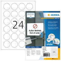 HERMA Universaletikett 40mm wieder ablösbar Papier...
