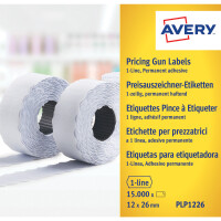 Avery Zweckform Auszeichnungsetikett 26 x 12 mm (B x H) Papier weiß 1.500 Etik./Rl. 15.000 Etik./Pack.
