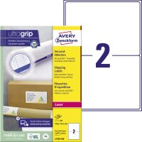 Avery Zweckform Adressetikett ultragrip 199,6 x 143,5 mm...