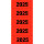 HERMA Jahresschild 60 x 26 mm (B x H) 2025 rot 100 St./Pack.