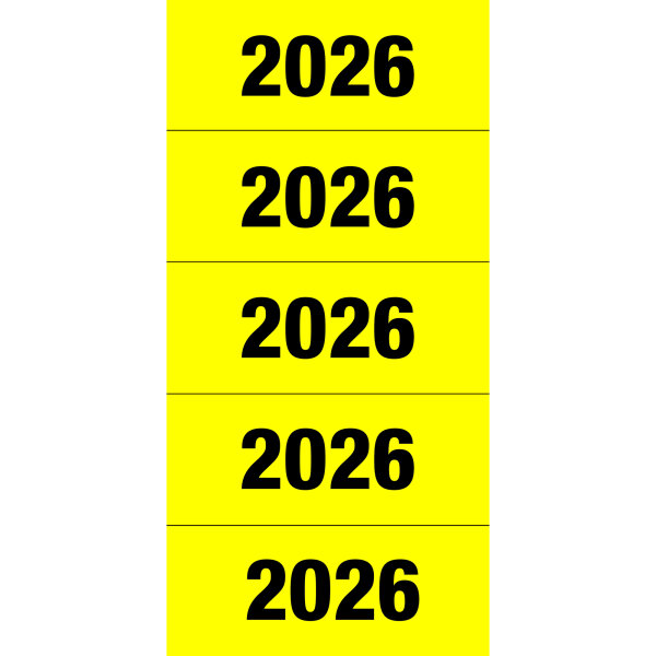 HERMA Jahresschild 60 x 26 mm (B x H) 2026 gelb 100 St./Pack.