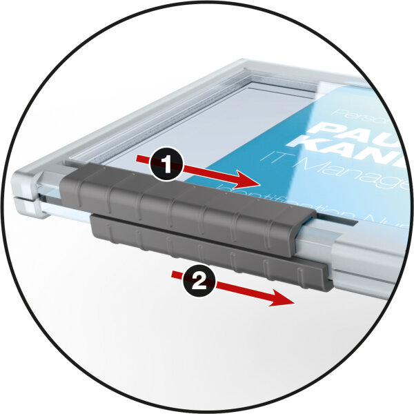 DURABLE Ausweishalter PUSHBOX DUO 87 x 54 mm (B x H) Kunststoff transparent 10 St./Pack.
