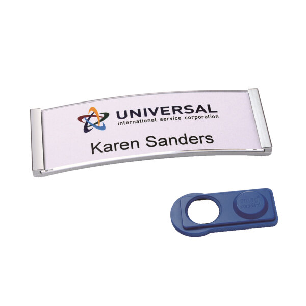 Avery Zweckform Namensschild polar® classic 64 x 22 mm (B x H) inkl. 5 Bogen (120 Namenskarten) Papier A4 weiß Magnet edelstahl 20 St./Pack.