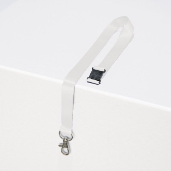 Avery Zweckform Textilband Namensschild-, Ausweishalter mit Clip-Ausstanzung 1,5 x 44 cm (B x L) Sicherheitsverschluss Karabinerhaken weiß 10 St./Pack.