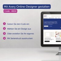 Avery Zweckform Namensschild XL 105 x 148 mm (B x H) inkl. 12 bedruckbare Einsteckschilder weiß Textilband transparent 10 St./Pack.