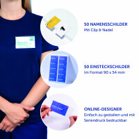 Avery Zweckform Namensschild 90 x 54 mm (B x H) inkl. 50...