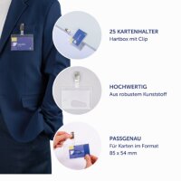 Avery Zweckform Ausweishalter 85 x 54 mm (B x H) Kunststoff transparent 25 St./Pack.