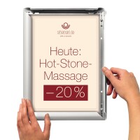 Deflecto® Bilderwechselrahmen 24 x 32,7 x 1,2 cm (B x H x T) DIN A4 Aluminium, eloxiert silber