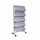 rocada Prospektständer mobil 82 x 185 x 49 cm (B x H x T) Stahl grau 5 Fächer