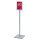 Showdown® Displays Infodisplay Design Standard 33 x 140,4 x 33 cm (B x H x T) DIN A4 silber