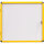 Bi-office Schaukasten Enclore Ultrabrite Innenbereich 70 x 67 x 3,5 cm (B x H x T) 6 x DIN A4 mit Schloss Aluminium gelb