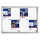 FRANKEN Schaukasten PRO Innenbereich 73 x 68 x 4,6 cm (B x H x T) 6 x DIN A4 mit Schloss Aluminium silbereloxiert