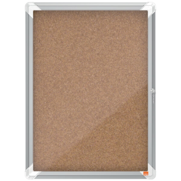Nobo® Schaukasten Premium Plus Innenbereich 66,7 x 49,3 x 4,3 cm (B x H x T) 4 x DIN A4 mit Schloss Aluminium silber