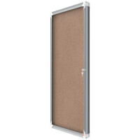 Nobo® Schaukasten Premium Plus Innenbereich 70,8 x 96,9 x 4,3 cm (B x H x T) 9 x DIN A4 mit Schloss Aluminium silber