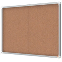 Nobo® Schaukasten Premium Plus Innenbereich 135,2 x 96,7 x 6,3 cm (B x H x T) 18 x DIN A4 mit Schloss Aluminium silber