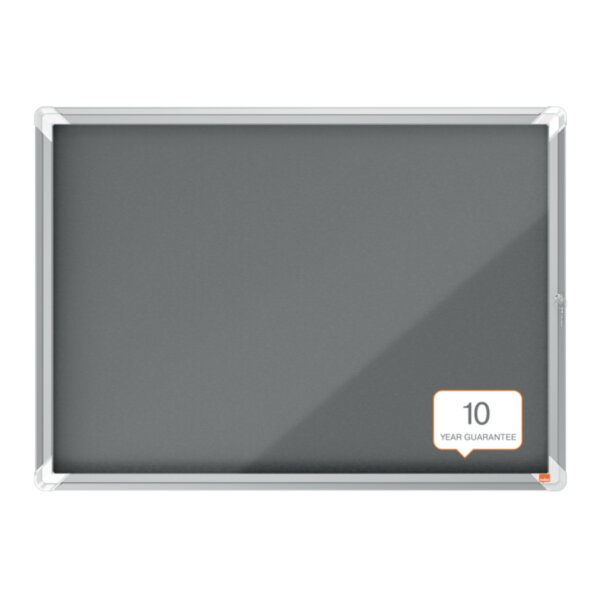 Nobo® Schaukasten Premium Plus Innenbereich 92,3 x 66,7 x 4,3 cm (B x H x T) 8 x DIN A4 mit Schloss Aluminium silber