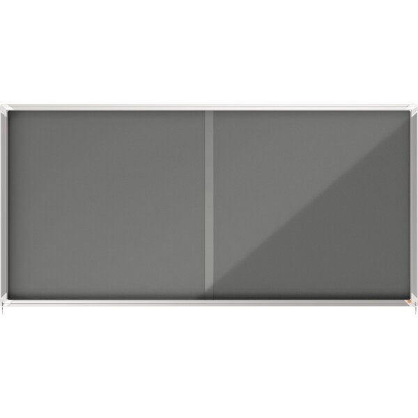 Nobo® Schaukasten Premium Plus Innenbereich 199,7 x 96,7 x 6,3 cm (B x H x T) 27 x DIN A4 mit Schloss Aluminium silber