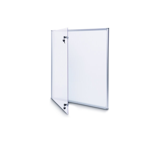 MAUL Schaukasten MAULextraslim Innenbereich 95,1 x 93 x 3,1 cm (B x H x T) 12 x DIN A4 mit Schloss Aluminium aluminium