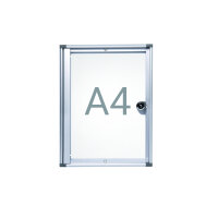 MAUL Schaukasten MAULextraslim Innenbereich 27 x 35,1 x 3,1 cm (B x H x T) DIN A4 mit Schloss Aluminium aluminium