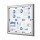 Showdown® Displays Schaukasten Innenbereich, regengeschützter Außenbereich 74,1 x 69,6 x 2,3 cm (B x H x T) 6 x DIN A4 mit Schloss Aluminium silber