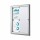 Showdown® Displays Schaukasten Innenbereich, regengeschützter Außenbereich 52,1 x 38,8 x 2,3 cm (B x H x T) 4 x DIN A4 mit Schloss Aluminium silber