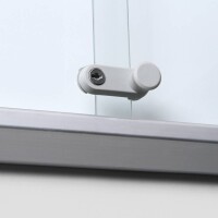 Showdown® Displays Schaukasten Innenbereich 94 x 67,5 x 5,9 cm (B x H x T) 8 x DIN A4 mit Schloss Aluminium silber