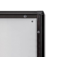 Showdown® Displays Schaukasten Economy Innenbereich 93,1 x 96,3 x 2,6 cm (B x H x T) 12 x DIN A4 mit Schloss Aluminium/Kunststoff schwarz